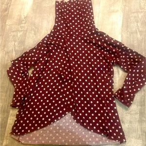 Burgundy turtleneck sweater
